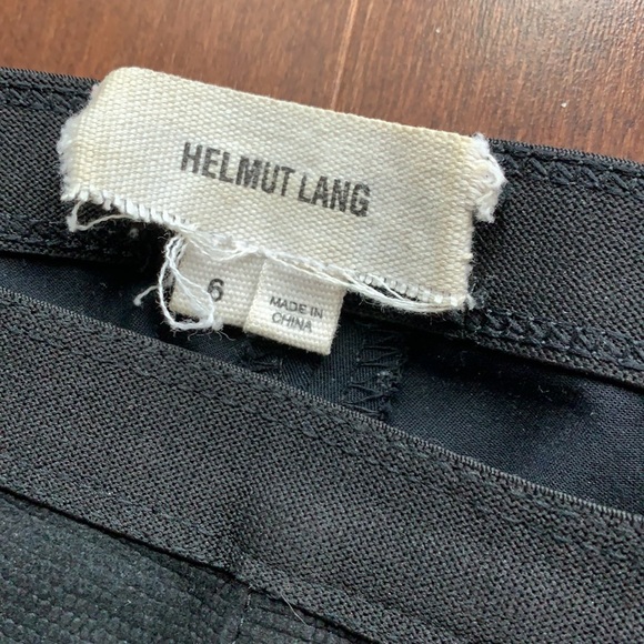 Helmut Lang Black Suede Leather front leggings - Picture 3 of 5